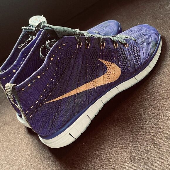 Mint Nike Flyknit Chukka boot sneaker purple mens 11 US 45 EUR rare colorway - Picture 12 of 16